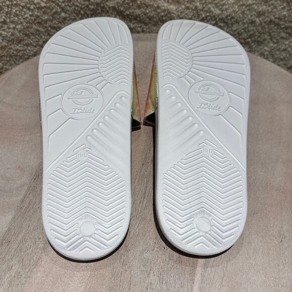 Boston Red Sox ISlide Team Rainbow Tie-Dye Motto Slide Sandals Size 11 12 New - Picture 11 of 13